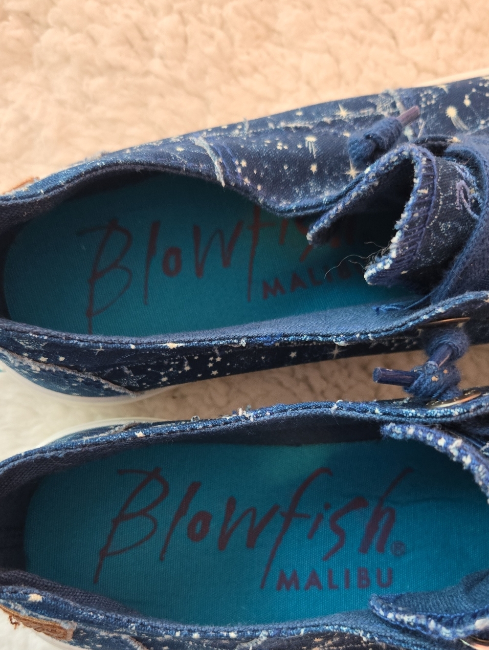 Blowfish Malibu Navy Blue Galaxy Print Canvas Sneakers - Picture 8 of 8